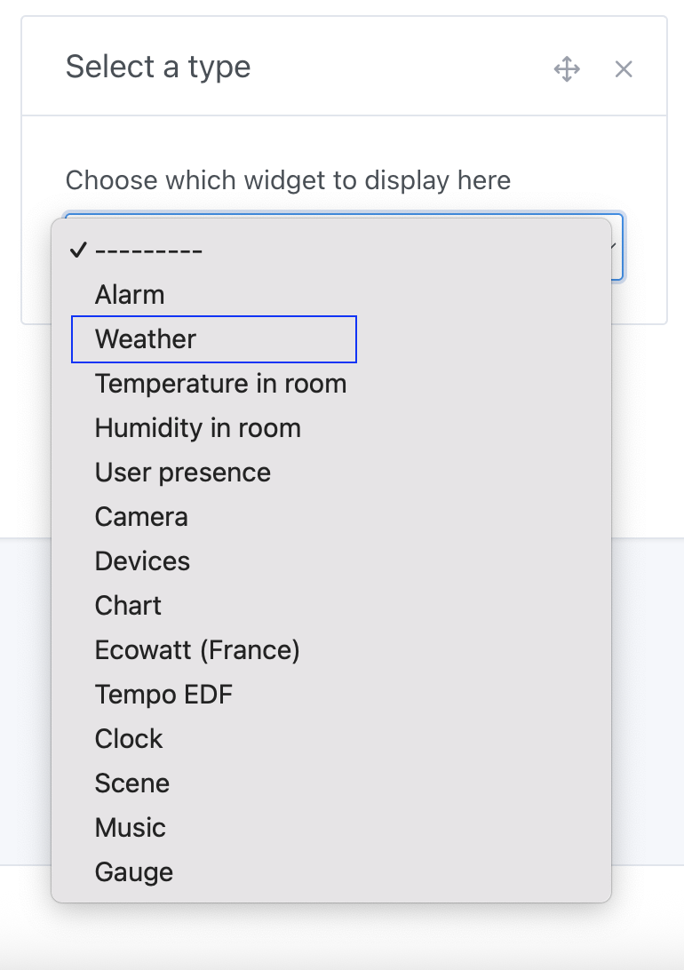 Add weather widget to Gladys