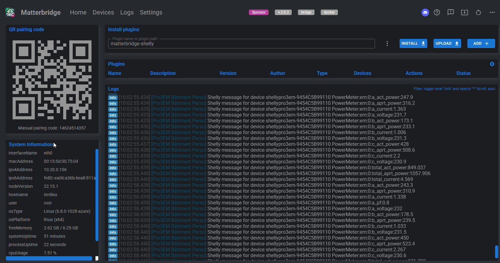 Matterbridge devices