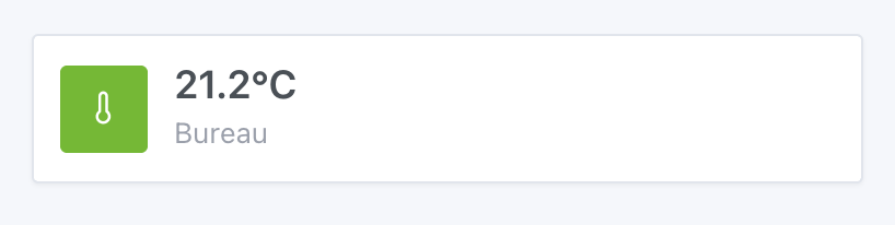 Le widget température de la pièce